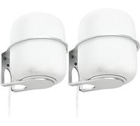 ZahoTse Lot de 2 Supports Muraux pour Apple HomePod 2 - Avec Gestion des Câbles Intégrée - Pour Haut-Parleurs Intelligents (Blanc)