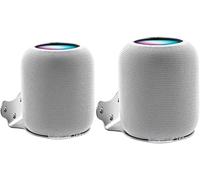 ZahoTse Lot de 2 supports muraux pour Apple HomePod 2 - Avec gestion des câbles intégrée - Pour haut-parleur Smart Home - Argenté