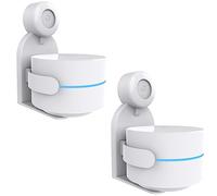 ZahoTse Lot de 2 supports muraux pour Google Nest WiFi 2 AC2200 - Avec gestion des câbles intégrée - Pas de vis nécessaires - Accessoires de haut-parleur (blanc, JGL01)