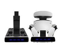 ZahoTse VR2 Charging & Storage Stand for Playstation VR2 Controller,PS VR2 / PS5 Charger with CD storage rack headphone mount?Playstation VR2 / PS5 Black FC-PVR2-003