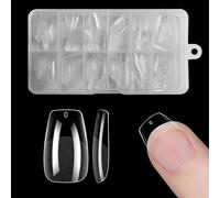 ZAHRVIA Lot de 192 faux ongles carrés courts en gel souple pour vernis à ongles Soak Off 12 tailles (carré court)