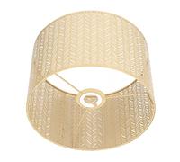 ZAICOLER Abat-jour Tambour en Forme de Feuille de Sapin ajouré pour Table, Mur, Plafonnier, Abat-jour Décoratif en Fer 24,9 X 16,3 Cm pour Maison, Hôtel, Bureau (GOLD)
