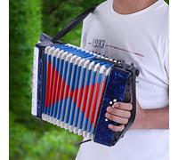 ZAICOLER Accordéon, 17 Clés Piano Accordion 8 Bass Bass Bouton Accordion Kids Accordeon Concertina Kids Musical Instrument, Mini Accordecy (bleu foncé)