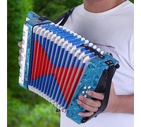 ZAICOLER Accordéon, 17 Clés Piano Accordion 8 Bass Bass Bouton Accordion Kids Accordeon Concertina Kids Musical Instrument, Mini Accordecy (bleu clair)