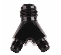 ZAICOLER Adaptateur à Haut Débit AN10 vers AN6 Y pour Séparateur de Liquide/gaz, Connecteur évasé Mâle Noir en Alliage D'aluminium pour les Amateurs de Voiture