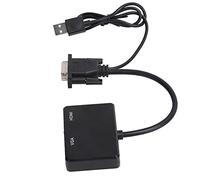 ZAICOLER Adaptateur Convertisseur VGA vers VGA Haute Définition avec Audio, Prise en Charge/XGA/SVGA/SXGA/UGA, pour Moniteurs/projecteurs, Noir (Black)