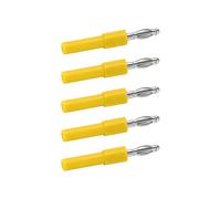 ZAICOLER Adaptateur de Fiche Banane 4 Mm, Forte connectivité, Fiche Banane de Conversion en Laiton PA Efficace de 4 Mm à 2, pour Instruments Industriels, 5 Couleurs (Yellow)