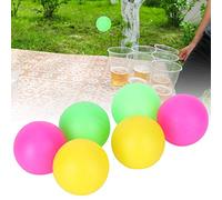 ZAICOLER Balles de Plage, 6 Pièces Balles de Raquette de Plage Colorées avec Trois Couleurs Balles de Plage Balles de Remplacement de Pagaie, Ensemble de Balles de Jouet de Plage en PVC