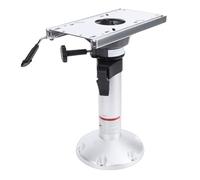 ZAICOLER Base de Chaise de Bateau en Alliage d'aluminium, Piédestal de Siège Réglable en Hauteur avec Pivot et Glissière à 360 Degrés, pour Yacht et Quai Flottant