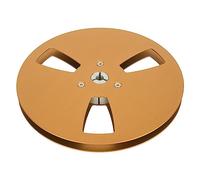 ZAICOLER Bobine de Bande Vide, Bride NAB en Alliage d'aluminium 3 Trous, Prise de Son à Bobine Ouverte pour l'enregistrement sur Lecteur de Bande, 1/4 X 7 Pouces (GOLD)