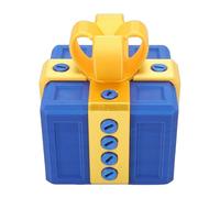 ZAICOLER Boîte Cadeau à Vis Ennuyeuse, Matériau PLA de 9,2 Cm dans des Couleurs Vives, Boîte Cadeau Interactive avec Vis Emboîtées, Coffrets Cadeaux Farces pour les Fêtes de la (Or clair + bleu)