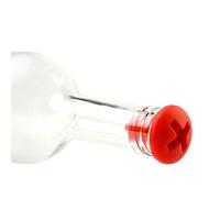 ZAICOLER Bouchon de Bouteille à Vis en Silicone, Scellant Hermétique pour Boissons, Bouchons de Sortie de Vin pour Fêtes, 1 X Bouchon de Bouteille (rouge)