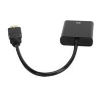 ZAICOLER Câble Convertisseur Adaptateur D'interface Multimédia HD vers VGA, Conversion Haute Définition Puissante pour Moniteur D'ordinateur, Projecteur, Convertisseur de 0,7 Pied pour Une (Black)