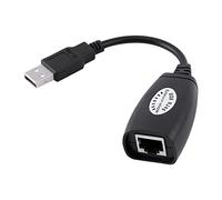 ZAICOLER Câble D'extension Adaptateur Réseau USB RJ45 Haut Débit pour Périphériques USB Enfichables à Chaud, adapté aux Cordons de Brassage Cat5/Cat6, Utilisation avec Caméras, Imprimantes, Noir
