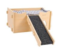 ZAICOLER Cachette en Bois pour Cochons d'Inde 38.1x23.62x17.78cm pour Propriétaires de Petits Animaux comme Cochons d'Inde Hamsters Lapins Multiples Grottes Offrent des Refuges Sûrs