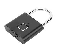ZAICOLER Cadenas à Empreinte Digitale Mini Serrure De Sécurité Rechargeable USB Intelligente Pour Sac À Dos De Bagages De Voyage - Alliage De Zinc, 1 Unité (BLACK)