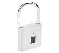ZAICOLER Cadenas à Empreinte Digitale Mini Serrure De Sécurité Rechargeable USB Intelligente Pour Sac À Dos De Bagages De Voyage - Alliage De Zinc, 1 Unité (SILVER)