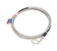 ZAICOLER Capteur de Thermocouple de Type K, Capteur de Température en Acier Inoxydable Kyle Thermocouple Sonde avec Lave-glace de 14 Mm pour la Mesure CHT du Moteur Automobile (2m)