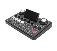 ZAICOLER Carte Son en Direct, éclairage RVB 3600 MAh OTG, Carte de Mixage 20 Hz à 20 KHz, Double Entrée Micro, Réduction du Bruit avec écran LED Pliable, Mélangeur Audio pour Streaming