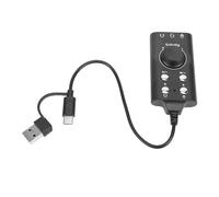 ZAICOLER Carte Son USB, Carte Son Stéréo Externe avec Contrôle du Volume, Adaptateur USB vers Prise Jack 3,5 Mm pour PC, Ordinateur Portable, Ordinateur de Bureau, Casque, Commutateur et Plus Encore