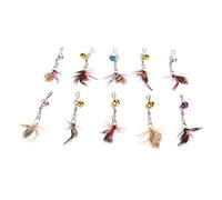 ZAICOLER Cat Teaser Wand, 10pcs Cat Teaser Wand Remplacement des Jouets de de Chat Attrayant avec Crochet à Broches