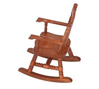 ZAICOLER Chaise à Bascule Miniature en Bois 1:12, Meubles de Maison de Poupée, Jouet pour Petites Filles, Matériau écologique (Brown #11)