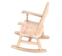ZAICOLER Chaise à Bascule Miniature en Bois 1:12, Meubles de Maison de Poupée, Jouet pour Petites Filles, Matériau écologique (Brown #12)