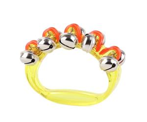 ZAICOLER Cloche de Poignet en Plastique pour Enfants, Instrument de Percussion Musicale au Son Net, Idéal pour l'éducation Précoce, l'interaction Parent-enfant et la sociabilité (YELLOW)