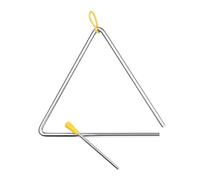 ZAICOLER Cloche Triangulaire en Acier pour le Développement Musical et L'éducation des Enfants, Triangle de 8 Pouces avec Maillet pour Enfants, Instrument de Percussion à Main pour Apprendre le (8