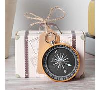 ZAICOLER Coffret Cadeau élégant avec Boussole de Mariage, 20 Pièces, Décorations à Thème de Voyage, Doré/Rose doré, 3,1 X 1,2 X 2 Pouces, Cadeaux de Mariée/fêtes Prénatales/fêtes (Gold)