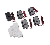 ZAICOLER Compteur d'énergie WiFi triphasé, Détecteur AC KWh sur Rail DIN 35 Mm, Moniteur d'énergie Domestique Intelligent avec 5 Capteurs 100 A, Idéal pour la de la Consommation électrique en