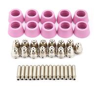 ZAICOLER Conseils de Coupe du Plasma, 40pc 0 à 60a Plasma CUTTER COMBUSIBLES ÉLECTRODE BOSTES CUPS Kit avec Buses et électrodes pour SG55, Torche AG-60, Cut60, LGK60, P-60