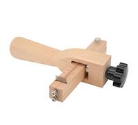 ZAICOLER Coupe-sangle en Cuir, Lame Réglable en Acier Inoxydable, Outil de Coupe de Ceinture en Bois Solide pour Projet de Bricolage D'artisanat du Cuir, Cadeau Parfait pour les Amateurs