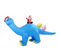 ZAICOLER Décoration de Noël Dinosaure Bleu Gonflable Souffleur Puissant Fermeture éclair Dissimulée pour Un Dégonflage Facile Dragon Gonflable Lumières LED (Prise UE (220-240 V) 220-240v)