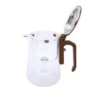 ZAICOLER Enchant Théière en Verre, Théière à Séparation d'eau Magnétique, Bouilloire à thé Transparente avec Infuseur, Idéale pour les Tisanes en Vrac, la Maison, l'extérieur et le Bureau (800 ml)