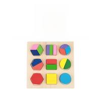 ZAICOLER Ensemble de Blocs de Construction Géométriques en Bois, Jouet éducatif Lisse pour Enfants, Aide à Développer Les Fonctions Cérébrales, Outil d'apprentissage Précoce pour Enfants (Un Tiers)