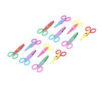 ZAICOLER Ensemble de Ciseaux de Bricolage pour Enfants, Ciseaux Artistiques Créatifs à Bord de Papier pour Scrapbooking, Conception Ergonomique aux Couleurs Vives pour les Projets Scolaires, 12 Pièces