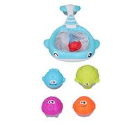 ZAICOLER Ensemble de Jouets Flottants pour Un Bain Heureux avec Fonction éducative, Plastique Non Toxique à Partir de 3 Ans, Comprend Un Filet de Pêche et 4 Balles de Pulvérisation