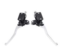 ZAICOLER Ensemble de Leviers de Frein et D'embrayage, 2 Pièces 7/8 Pouces Leviers de Pompe D'embrayage de Frein Universels Levier de Frein de Moto Maître-Cylindre D'embrayage de Moto