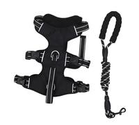 ZAICOLER Ensemble Harnais et Laisse pour Chiens pour Propriétaires d'animaux Promenant de Petits Chiens de 4 à 7,5 Kg Conception sans Glissement sur la Tête avec Boucle Verrouillage
