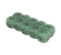 ZAICOLER Ensemble Léger de Dés de Devinettes de Doigt Lumineux pour Jeu de société, Dés en Papier de Ciseaux de Roche en Plastique Durable pour Les âges (Green)