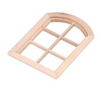 ZAICOLER Fenêtres Cintrées Miniatures pour Maison de Poupée avec 6 Panneaux, Matériau en Bouleau de Haute qualité, sans Danger pour Les Enfants, Parfait pour Les Décorations de Maison de Poupée et