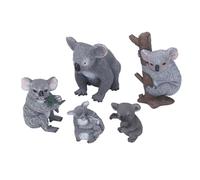 ZAICOLER Figurine Koala Mignonne, 5 Pièces, Décoration Réaliste pour la Maison, Le Bureau et Les Jeux pour Enfants, en Plastique Souple