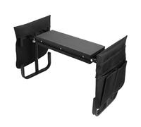 ZAICOLER Genouillère de Jardin, Siège Large en Acier au Carbone et Coussinet EVA, 2 Grands Sacs à Outils, Tabouret de Jardin avec Hauteur Réglable, Genouillères Pliantes Polyvalentes pour (Black)