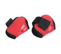 ZAICOLER Guêtres Tendineuses épaisses pour Cheval, avec Soutien Solide pour Les Jambes du Cheval, Quelles Que Soient Les Conditions Météorologiques, Coque en PU, Bottes Tendineuses Avant Rouges, 2