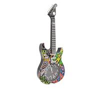 ZAICOLER Horloge de Guitare Réaliste, Décoration Murale, Détails Précis, Cadran D'horloge, Studio de Musique, Chambre à Coucher, Extérieur, Plastique Supérieur (Guitare 5680CC avec Support)