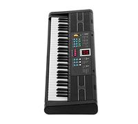 ZAICOLER Instrument de Piano Numérique 61 Touches avec Microphone USB, 16 Tonalités et 6 Rythmes, Design Semblable à Celui D'un Piano, Programmation et Accords, Contrôle du Volume/vitesse de