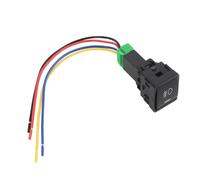 ZAICOLER Interrupteur à Bouton-poussoir à 4 Pôles 12V avec Indicateur LED, Feu Antibrouillard à Connexion Sûre Antichoc pour Bande de Lampe DRL