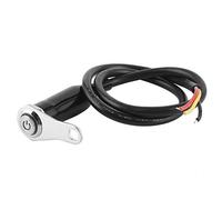ZAICOLER Interrupteur de Guidon de Moto en Acier Inoxydable 12 V, Bouton Poussoir de Commande de Support LED, Kit de Modification de Vélo Rétro avec Longueur de Fil de 50 Cm, Idéal pour les (1 *