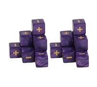 ZAICOLER Jeu de Dés D'opération Mathématique Compact, en Plastique de qualité Supérieure, Signes Faciles à Lire, 20 Pièces, Accessoires de Salle de Classe (Purple)